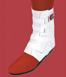 Easy Lok Ankle Brace Med White Woven Tongue w/ Stabilizers
