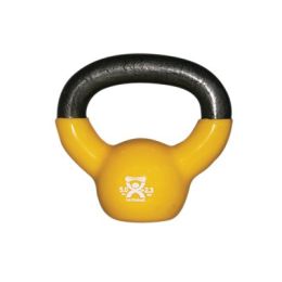 Kettlebell Vinyl Coated Weight Yellow  5lb  8  Diameter