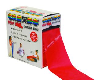 Cando Exercise Band Red Light 100-Yard Dispenser Box