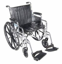 Wheelchair Std Rem Full Arms 20   Elevating Leg Rests