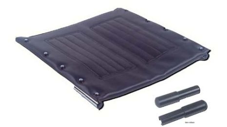 Seat Rail Extension Kit 18x18  Chrome Ext w/Black Upholstery