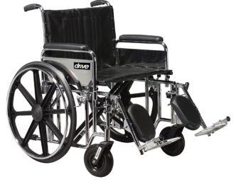 Bariatric Wheelchair  20  Wide w/Det Full Arms & Elev Legrest