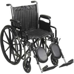 Wheelchair Econ Rem Full Arms 20  w/ Swing-Away Footrests