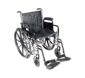 Wheelchair  Fixed Arms 18  Swing-Away Footrests Dual Axle