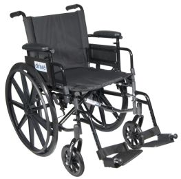 Wheelchair Ltwt K-4 Flip-Back Desk Arms 20  w/SA Footrests