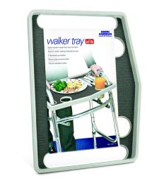 Walker Tray w/ Grip Mat  Gray