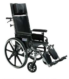 Viper Plus Reclining 12 Inch Wheelchair with Detachable Flip-Back and Desk Arms