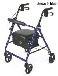 Rollator 4-Wheel Burgundy w/Padded Seat  Medline