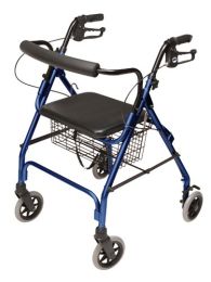 Rollator 4-Whl Lite Royal Blue Pad Seat  Loop Brk - Lumex