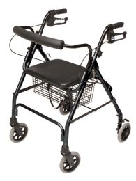 Rollator 4-Whl Lite Black Pad Seat  Loop Brk Lumex