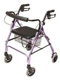 Rollator 4-Whl Lite - Lavender Pad Seat  Loop Brk Lumex