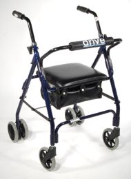 Rollator Mimi-Lite 4-Wh w/Pad Seat-Push Brakes Blue(510)