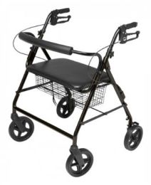 Oversize Rollator With Loop Bk Black  Bariatric  Alum Frame