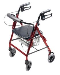 Rollator  Hemi  Aluminum  Red