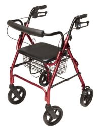 Rollator  Walkabout ConTour Deluxe  4 Wheel  Burgundy