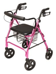 Rollator  Walkabout ConTour Deluxe  4 Wheel  Pink