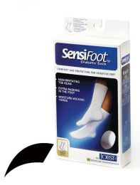 Sensifoot Crew Socks Black Small