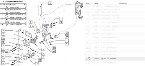 Hardware 4-Point for Back J3PAUTM16SH