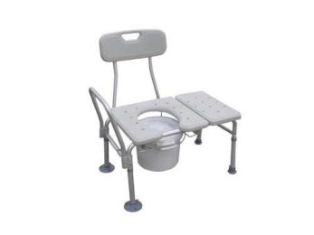 Transfer Bench & Commode Combination w/Plastic Seat(KD)