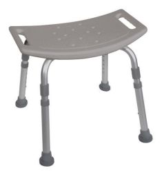 Shower Safety Bench W/O Back Tool-Free Assembly  Grey