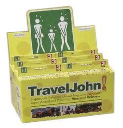 Travel John Disp Urinary Pouch Display (6-3 Packs)