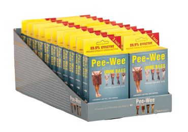 Pee-Wee Disposable Urinal Display (24 Boxes of 3)