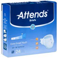 Attends BRBX10 Extra Absorbent Breathable Briefs-Extra Small-96/Case