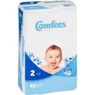 Comfees CMF-2 Disposable Baby Diapers-Size 2-168/Case