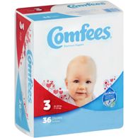 Comfees CMF-3 Disposable Baby Diapers-Size 3-144/Case