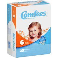 Comfees CMF-6 Disposable Baby Diapers-Size 6-92/Case