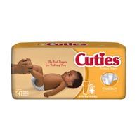 Cuties CR1001 Size 1 Baby Diapers 200/Case