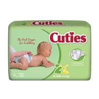 Cuties CR2001 Size 2 Baby Diapers 168/Case