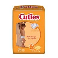 Cuties CR6001 Size 6 Baby Diapers 92/Case