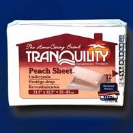 Tranquility 2074 Peach Sheet Underpads 96/case