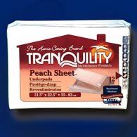 Tranquility 2074 Peach Sheet Underpads 12/bag