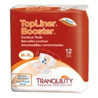 Tranquility 3096 TopLiner Booster Contour Pad Large Diaper 120/Case