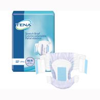 Tena 67802 Ultra Stretch Medium/Regular Briefs 72/Case
