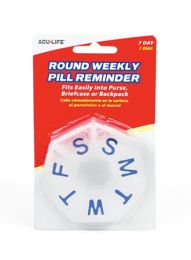 Round Weekly Pill Box Clear